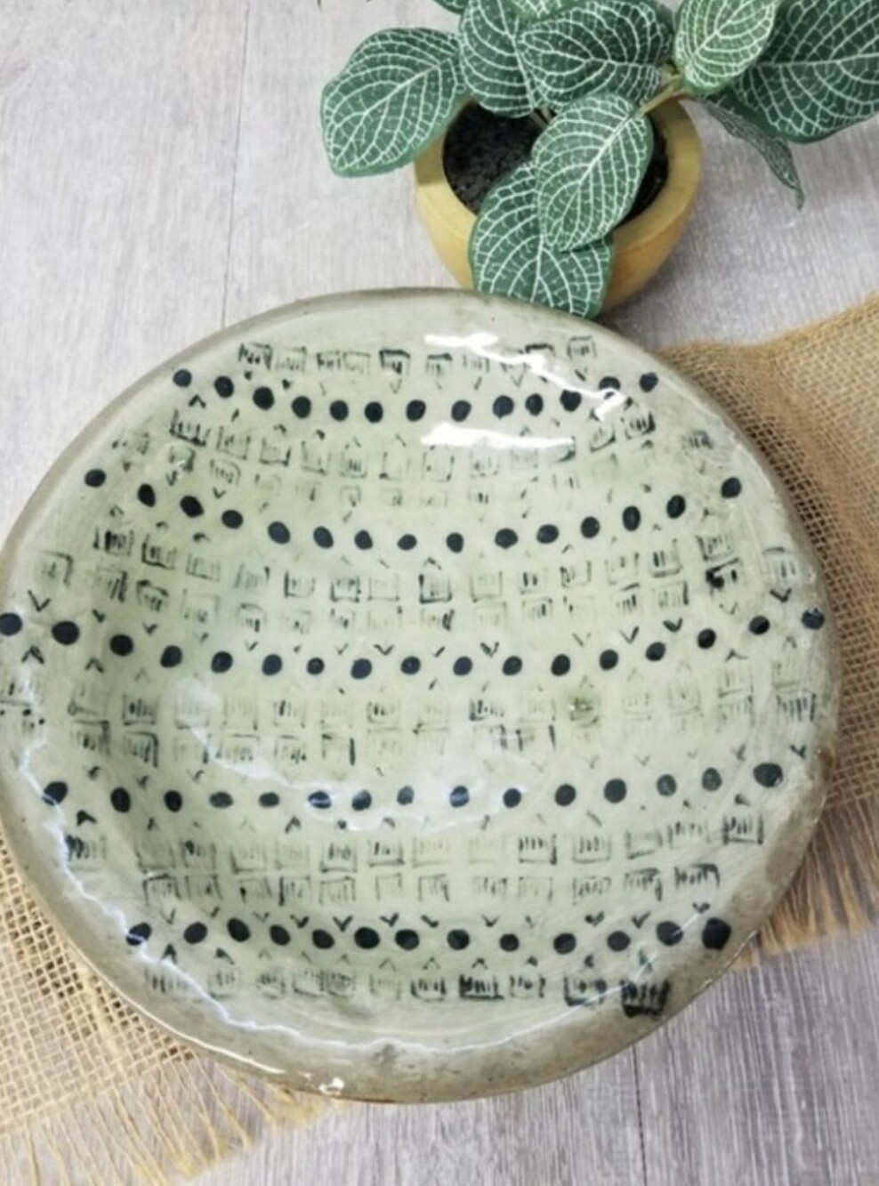 Artisan Made Stoneware Decor Bowl